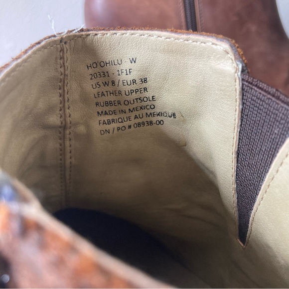 OluKai | Ho'Ohilu Women's Leather & Suede Studded Ankle Bootie in Friar Brown - Picture 7 of 9